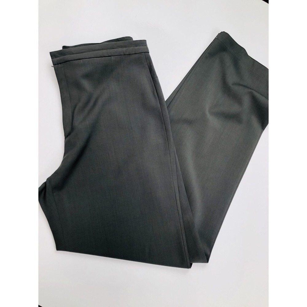 BANANA REPUBLIC Gray Pants Slacks Woman Size 10R Straight Leg Lightweight Wool